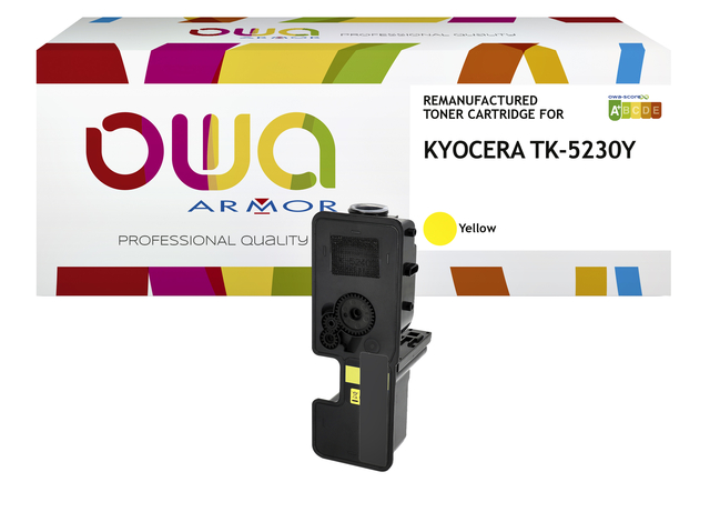 Toner OWA alternatief tbv Kyocera TK-5230Y geel afbeelding