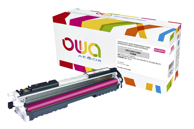 Tonercartridge OWA alternatief tbv HP CE313A rood afbeelding