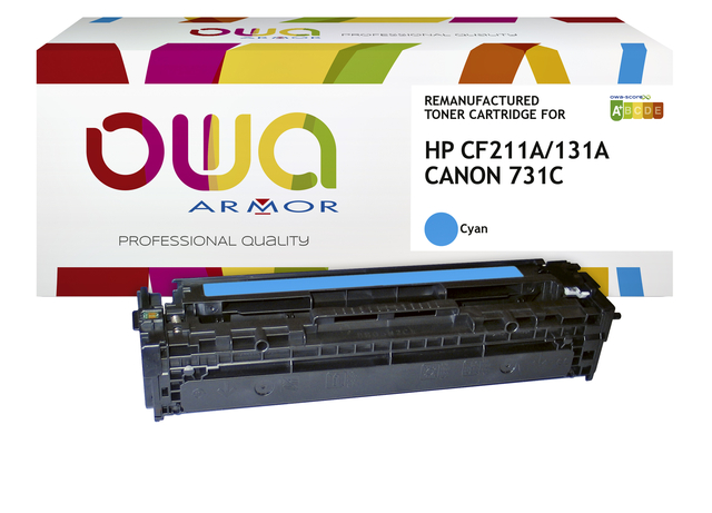 Tonercartridge OWA alternatief tbv HP CF211A blauw afbeelding