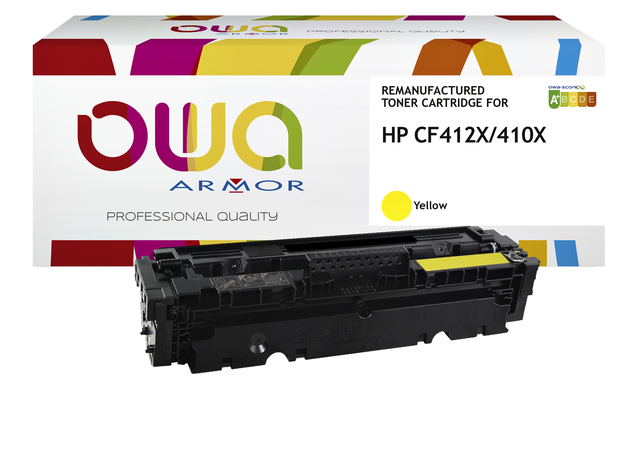 Tonercartridge OWA alternatief tbv HP CF412X geel afbeelding