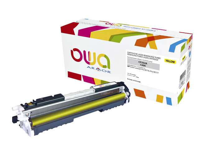 Tonercartridge OWA alternatief tbv HP CF352A geel afbeelding