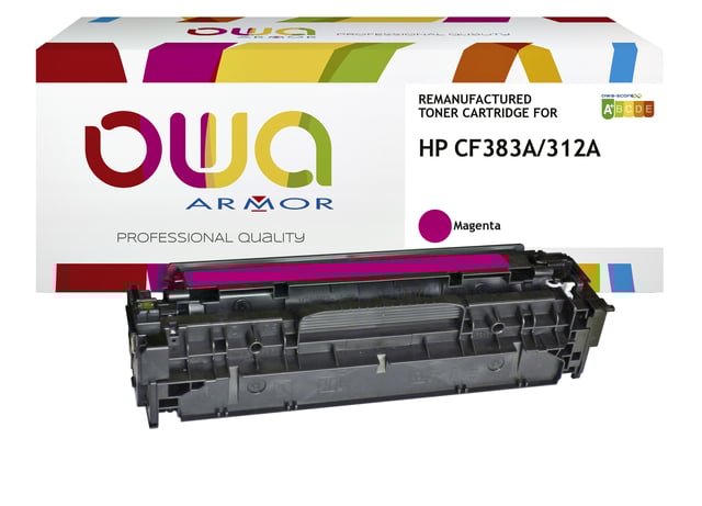 Tonercartridge OWA alternatief tbv HP CF383A rood afbeelding
