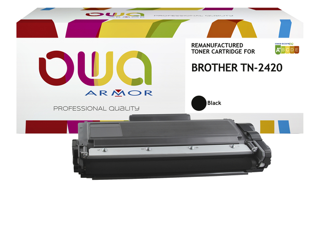 Toner OWA alternatief tbv Brother TN-2420BK zwart afbeelding