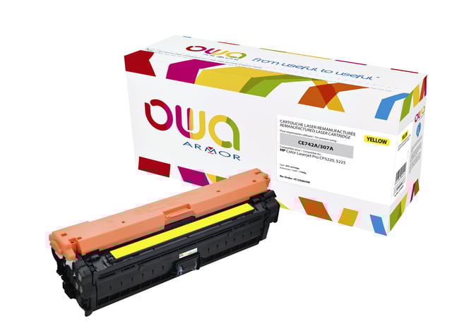 Tonercartridge OWA alternatief tbv HP CE742A geel afbeelding