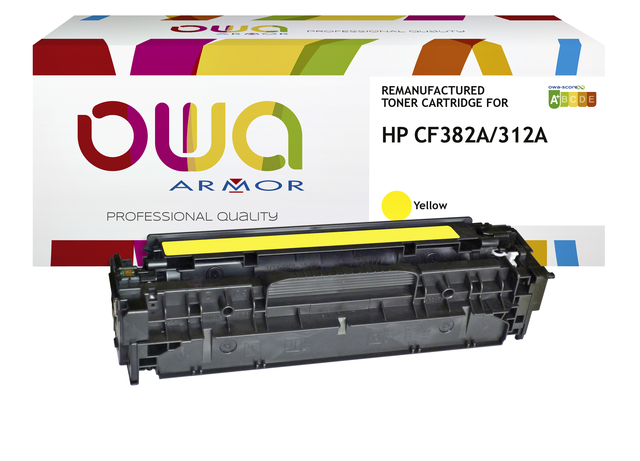 Tonercartridge OWA alternatief tbv HP CF382A geel afbeelding