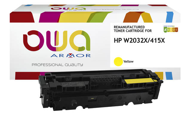 Tonercartridge OWA alternatief tbv HP W2032X geel afbeelding
