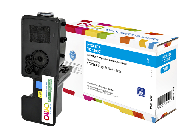 Toner OWA alternatief tbv Kyocera TK-5240C blauw afbeelding