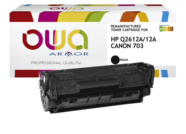 Tonercartridge OWA alternatief tbv HP Q2612A zwart afbeelding