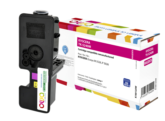 Toner OWA alternatief tbv Kyocera TK-5240M rood afbeelding