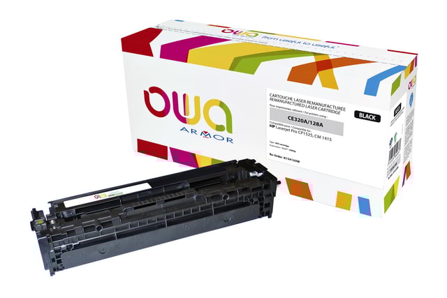 Tonercartridge OWA alternatief tbv HP CE320A zwart afbeelding