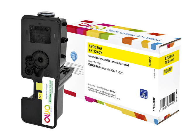 Toner OWA alternatief tbv Kyocera TK-5240Y geel afbeelding