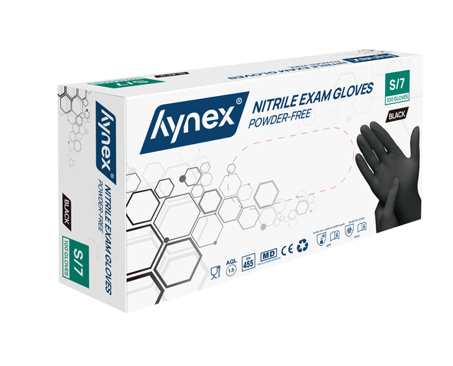 Handschoen Hynex S nitril zwart pak à 100 stuks afbeelding