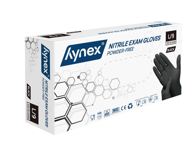 Handschoen Hynex L nitril zwart pak à 100 stuks afbeelding