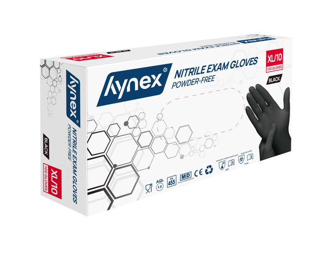 Handschoen Hynex XL nitril zwart pak à 100 stuks afbeelding