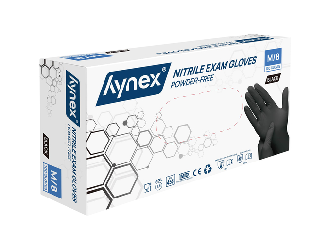 Handschoen Hynex M nitril zwart pak à 100 stuks afbeelding