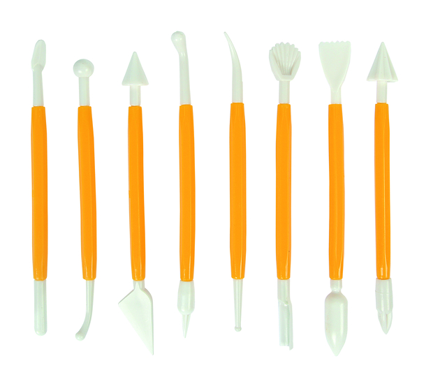 Boetseerspatel Conda set à 8 stuks 15 cm plastic afbeelding