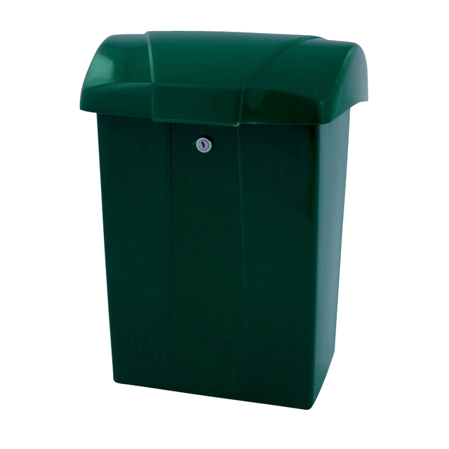 Brievenbus Vepa Bins met klep kunststof groen afbeelding