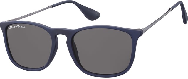 Zonnebril Montana met smoke glas en metalen pootje donkerblauw afbeelding