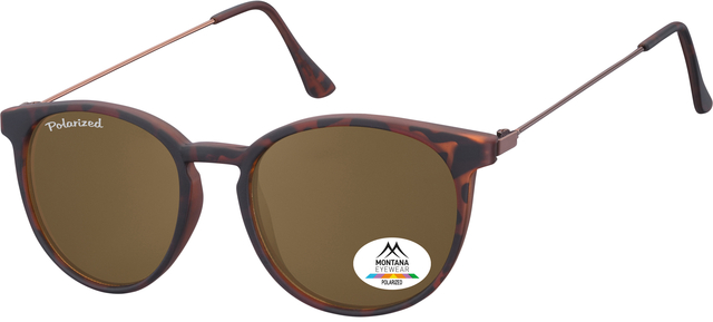 Zonnebril Montana met bruin gepolariseerd glas en metalen pootje zwart afbeelding