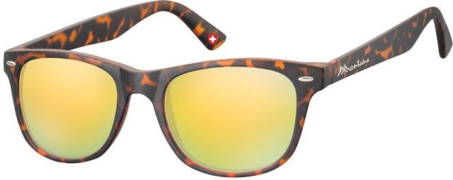 Zonnebril Montana met geel glas turtle afbeelding