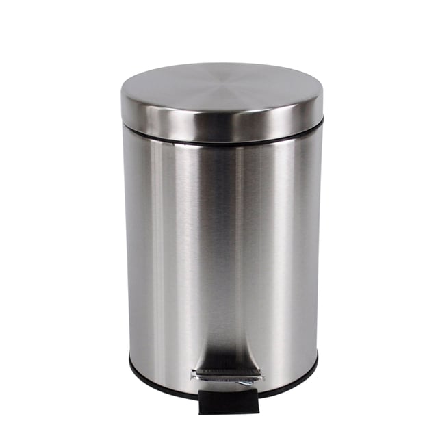 Afvalbak BRASQ pedaalemmer 12 liter rvs afbeelding
