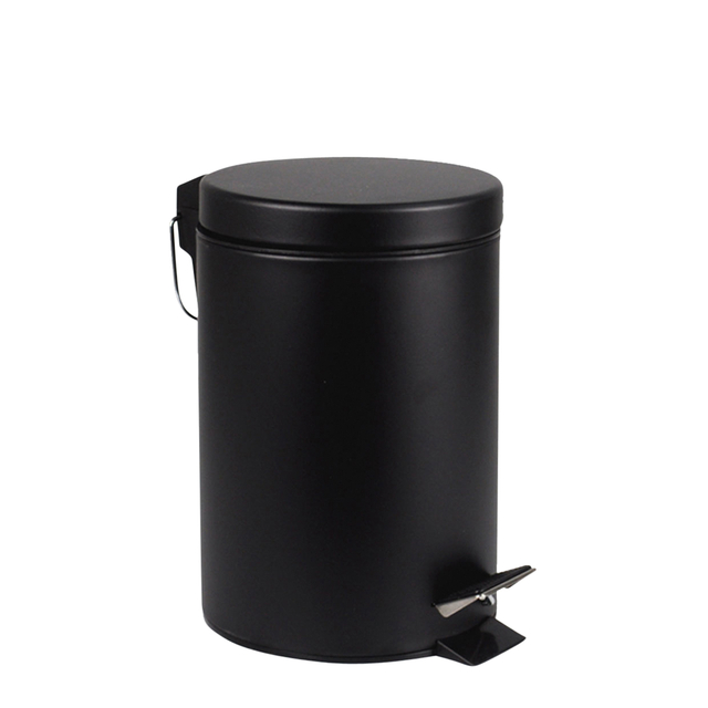 Afvalbak BRASQ pedaalemmer 12 liter zwart afbeelding