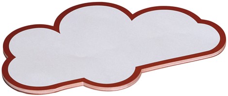 Workshopkaarten MAUL wolk 14x23cm wit 20stuks