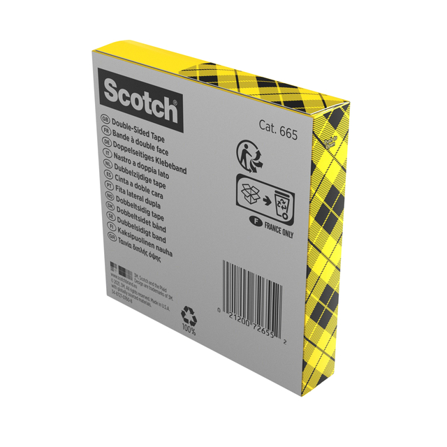 Plakband Scotch Magic 665 19mmx33m dubbelzijdig — Foto 2 van 2