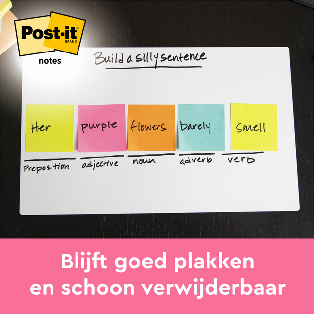 Memoblok 3M Post-it 655 76x127mm Energetic Colours 6 stuks — Foto 2 van 2