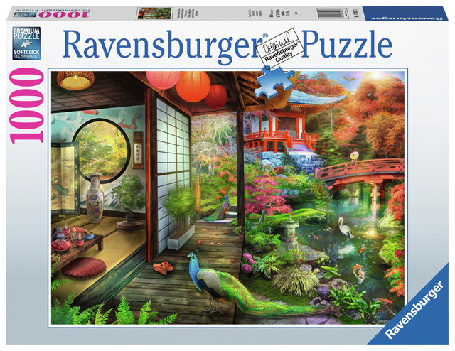 Puzzel Ravensburger Theehuis Japanse tuin 1000 stukjes afbeelding