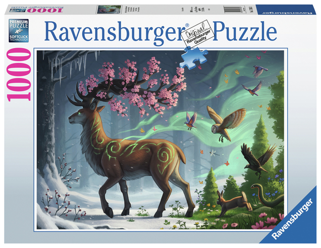 Puzzel Ravensburger Hert van de lente 1000 stukjes afbeelding