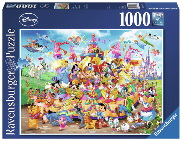 Puzzel Ravensburger Disney optocht 1000 stukjes afbeelding