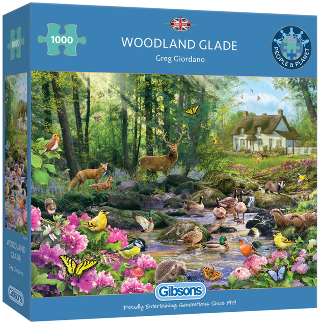 Puzzel Gibsons Woodland Glade 1000 stukjes afbeelding
