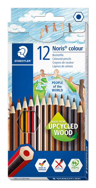 Kleurpotloden Staedtler Noris kleuren People of the World set à 12 afbeelding