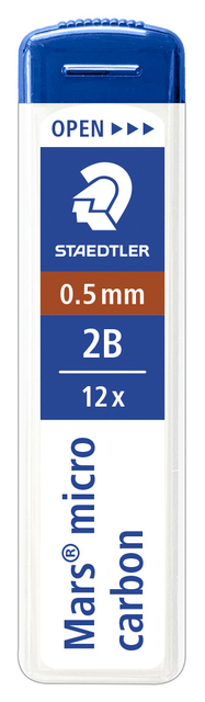 Potloodstift Staedtler Mars Carbon Micro 0.5mm 2B 12 stuks afbeelding