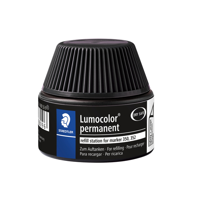 Viltstiftvulling Staedtler Lumocolor permanent 30ml zwart afbeelding