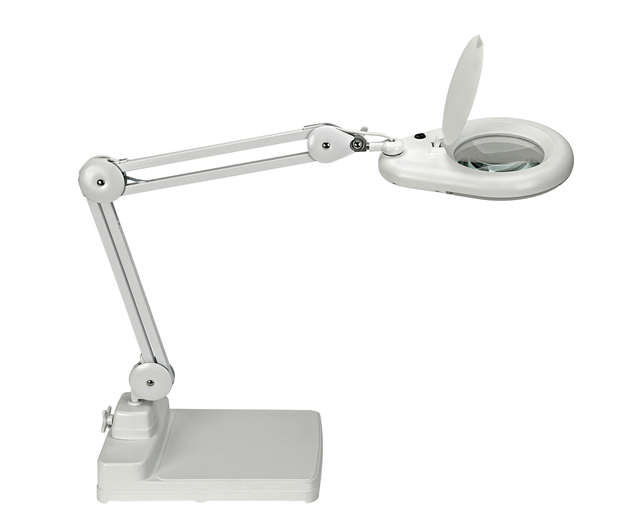 Loeplamp MAUL Viso LED met voet wit afbeelding