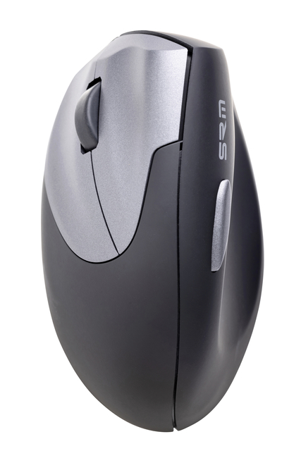 Muis Ergofy SRM VS4 links draadloos zilver zwart afbeelding