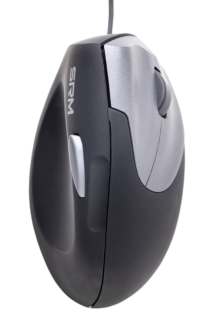 Muis Ergofy SRM VS4 rechts draad zilver zwart afbeelding