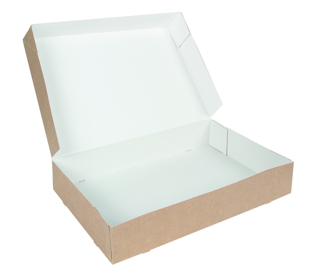 Cateringdoos IEZZY 46cm plasticvrij bruin 10 stuks — Foto 2 van 2