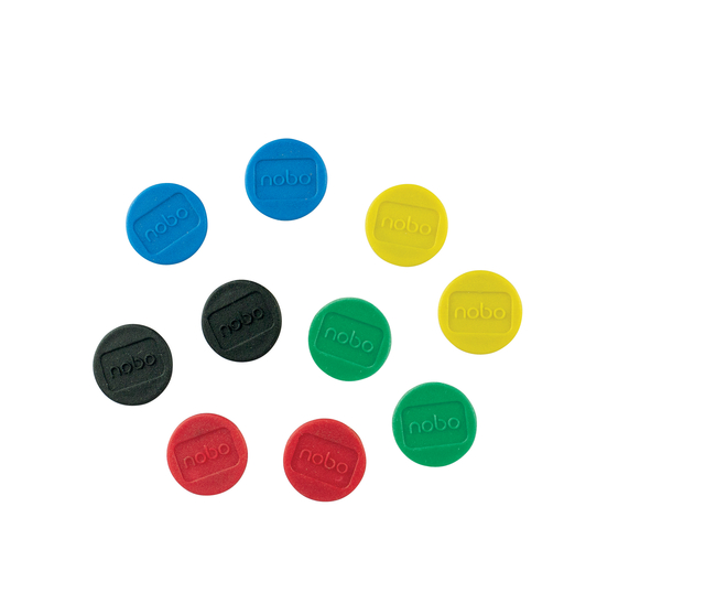 Magneet Nobo 13mm assorti 10 stuks