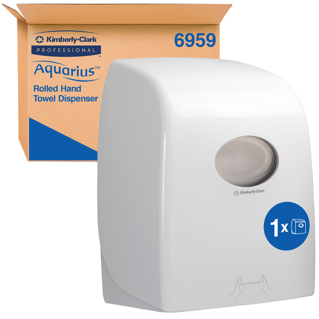 Handdoekroldispenser Kimberly Clark Aquarius wit 6959 afbeelding