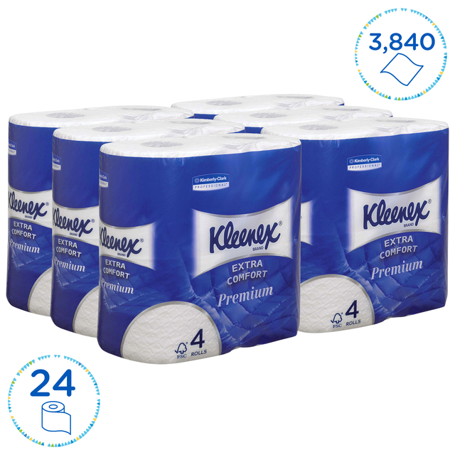 Toiletpapier Kleenex 4-laags 160 vel wit 8484 — Foto 2 van 2