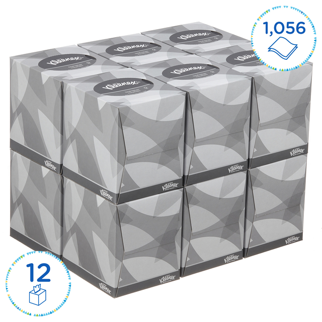 Facial tissues Kleenex kubus 2-laags 88 vel wit 8834 — Foto 2 van 2