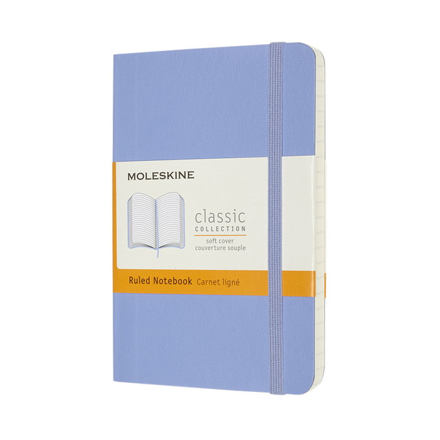 Notitieboek Moleskine pocket 90x140mm lijn soft cover hydrangea blue afbeelding