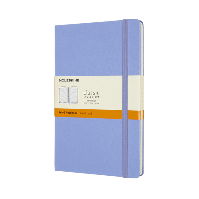 Notitieboek Moleskine large 130x210mm lijn hard cover hydrangea blue afbeelding