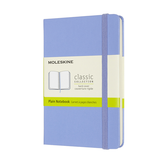 Notitieboek Moleskine pocket 90x140mm blanco hard cover hydrangea blue afbeelding
