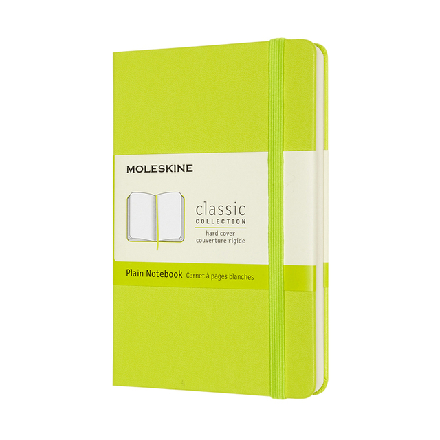 Notitieboek Moleskine pocket 90x140mm blanco hard cover lemon green afbeelding