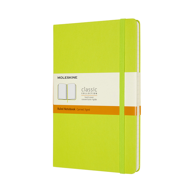 Notitieboek Moleskine large 130x210mm lijn hard cover lemon green afbeelding