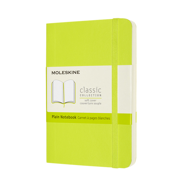 Notitieboek Moleskine pocket 90x140mm blanco soft cover lemon green afbeelding